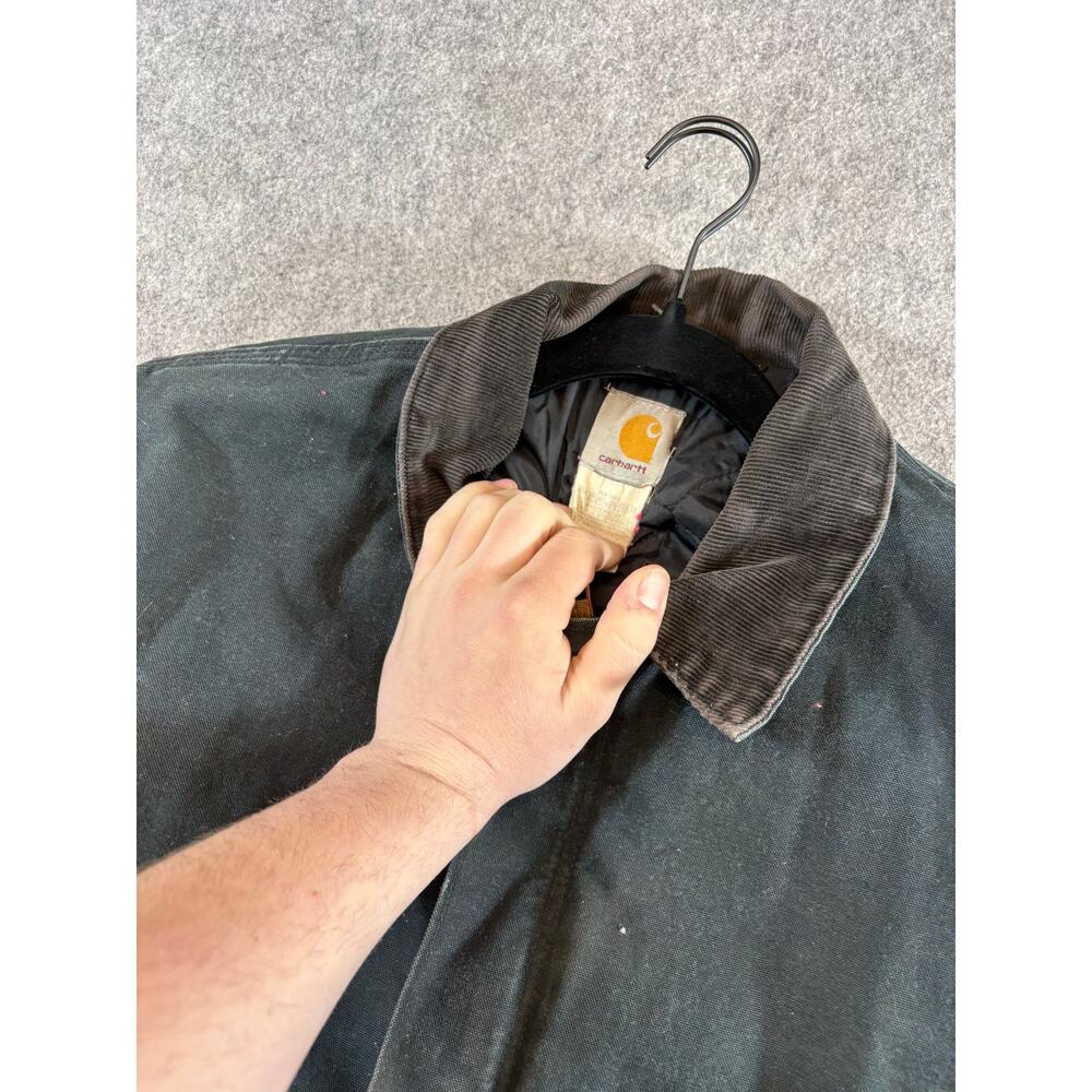 VINTAGE Carhartt Arctic Jacket Men Duck Traditional Quilt Lined Workwear 46 Tall - Picture 6 of 7
